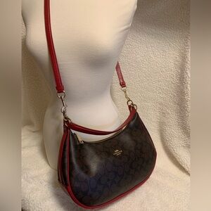 Coach East West Harley Signature/1941 Red Hobo Bag